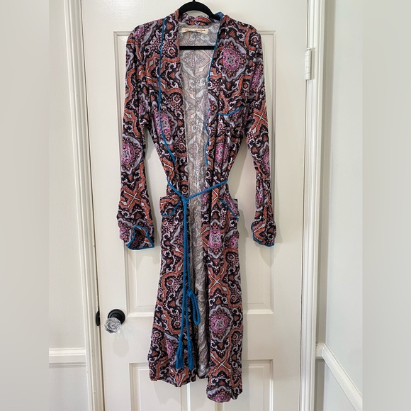 Free People Boho Hippie Robe Don’t You Wait kimono duster jacket open cardigan - Picture 14 of 14